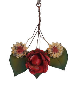 AB Collections Luxe Moderne Style Intérieur Fer Feuille Fleur Forme Multicolore Artisanat Suspendu Décoration De Noël 12X17cm - Product Image 3