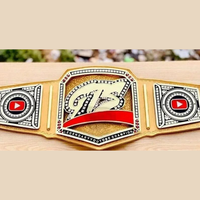 Cinturón de Campeonato Mundial de Lucha Libre Profesional de Cuero y Latón Personalizado de Alta Calidad para Hombres, Equipo de Entrenamiento de Artes Marciales