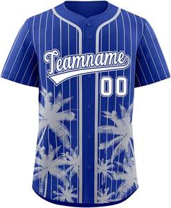 Maillot de baseball personnalisé sublimé bouton vers le haut uniforme de softball attirail sergé nom numéro broderie jeunesse adulte équipe vêtements de sport - Product Image 4