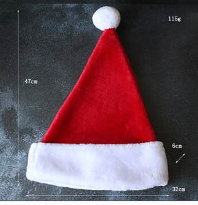 Custom Logo <b>Holiday</b> Christmas Party <b>Hat</b> Comfortable Velvet Winter Green Adult Kids Christmas <b>Hat</b> christmas santa <b>hat</b> - Product Image 2