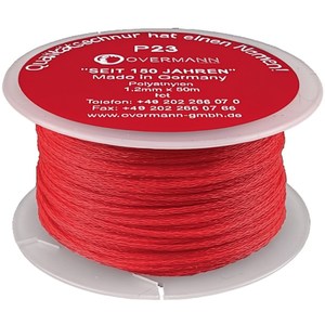 OVERMANN 50m Ligne de maçon en polyéthylène rouge 1,7 mm de diamètre 30 kg Lot de 12 - Produit laser à points - Product Image 2