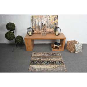 Classic Blue Green 2.5 X 3 ft Turkish <b>Rug</b> Handmade Bamboo Silk <b>Large</b> Area <b>for</b> <b>Living</b> <b>Room</b> Rectangular Abstract <b>for</b> Hallway Use - Product Image 3