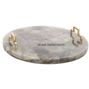 Plateau de service moderne en marbre de couleur personnalisée de grande taille, plateau de service à dessert en forme de rectangle non toxique, compétitif - Product Image 4