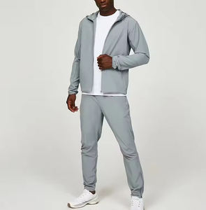 ชุดวอร์มผ้าฝ้ายมีฮู้ดระบายอากาศได้ดีสำหรับผู้ชายชุดวอร์มสีพื้นสำหรับฤดูหนาว - Product Image 3