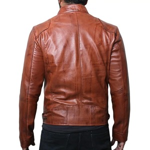 2024 mode hommes en cuir véritable veste automne daim couleur unie populaire Simple Style décontracté - Product Image 2