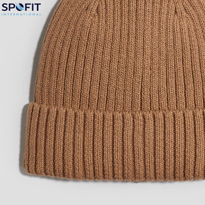 Beanie Cap Casual Ligero Elegante Sombrero de invierno Alta calidad Logotipo personalizado Jacquard Transpirable Impermeable 100% Algodón Playa - Product Image 2