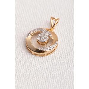 Pendentif de luxe en or rose plaqué rhodium avec diamant VVS, serti griffe, solitaire, pour fiançailles et mariage, bijoux de mode pour femme, tendance - Product Image 1