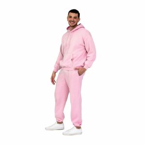 Conjuntos Deportivos para Hombre de Primera Calidad, Color Rosa Claro, Felpa Francesa Gruesa, Cómodos y Modernos, Conjuntos Deportivos Casuales para Hombre - Product Image 1