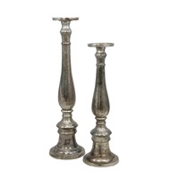 Bougeoir en aluminium d'aspect moderne Bougeoir au design étonnant avec finition argentée Support pour bougie T Light à vendre à bas prix