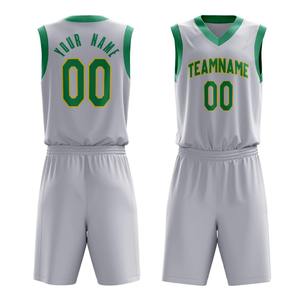 Uniforme de Baloncesto Personalizable para Adultos Unisex, Transpirable, Verde, Talla Grande, Incluye Pantalones Cortos, Uniforme de Baloncesto de Verano - Product Image 1
