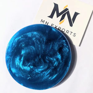 Dessous de verre en résine flocon d'or couleur bleu élégant accessoire de table fait à la main océan vague résine caboteur artistique mer inspiré Design - Product Image 1