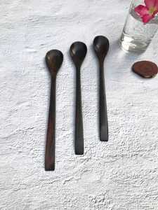 ช้อนไม้ทำมือสำหรับทำอาหารในครัว ใช้เสิร์ฟ ตัก ผสม และเตรียมอาหาร ทำจากไม้เนื้อเรียบ เป็นมิตรกับสิ่งแวดล้อม - Product Image 3
