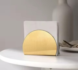 Servilletero de oro y madera de lujo, diseño minimalista para casas modernas, restaurantes y estilo de mesa - Product Image 4