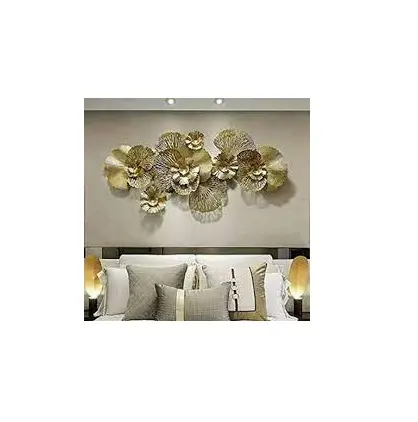 Customized metal wall decor customized size best price large luxury gold metal antique wall interior decor