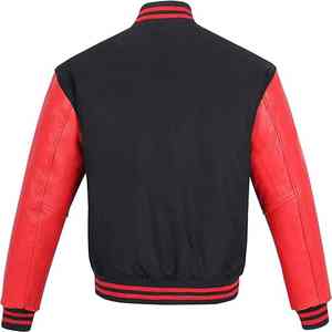 Custom Men Wool University Jacket with Leather New Style Letterman Canvas Custom Logo Men Versity College Jackets - Product Image 4