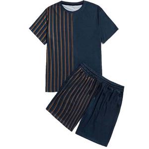 Conjunto de Verano para Hombre, Camiseta de Manga Corta y Pantalones Cortos, Conjunto Deportivo de Dos Piezas, Chándal Informal, Precio al por Mayor - Product Image 3