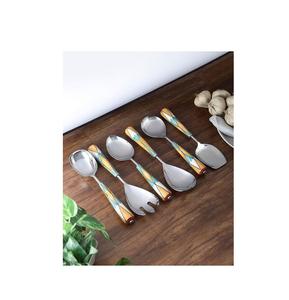 Stainless Steel Fork Spoon Stainless Steel Thickened Fork Spoon Handle Leaf Design Handle and Hot Sale Product - Product Image 5