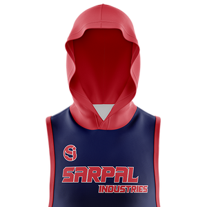 Wholesale Fashion Men Casual Custom Hip-Hop Sublimation Sleeveless Hoodie Breathable Sublimation <b>Embossed</b> Printing Winter Hoodie - Product Image 2