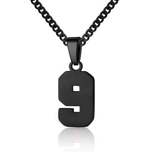 0-99 Lettre Arabe Bijoux Femmes Étanche Sport Collier Argent Nom Arabe Nombre Pendentif Collier Pour Hommes - Product Image 5