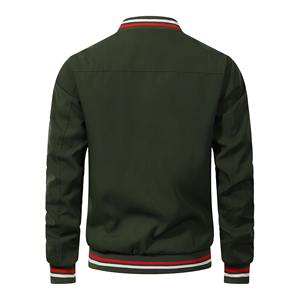2025 chaqueta cortavientos de alta calidad para hombre, sudadera informal ajustada para primavera Otoño Invierno, nuevo diseño de béisbol sólido con cremallera - Product Image 6