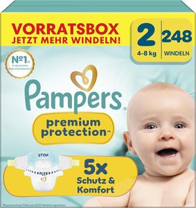 Pamper.s Protection Premium Taille 2, 248 couches, 4 kg - 8 kg, Notre N°. Protection de la peau et contre les fuites - Product Image 2