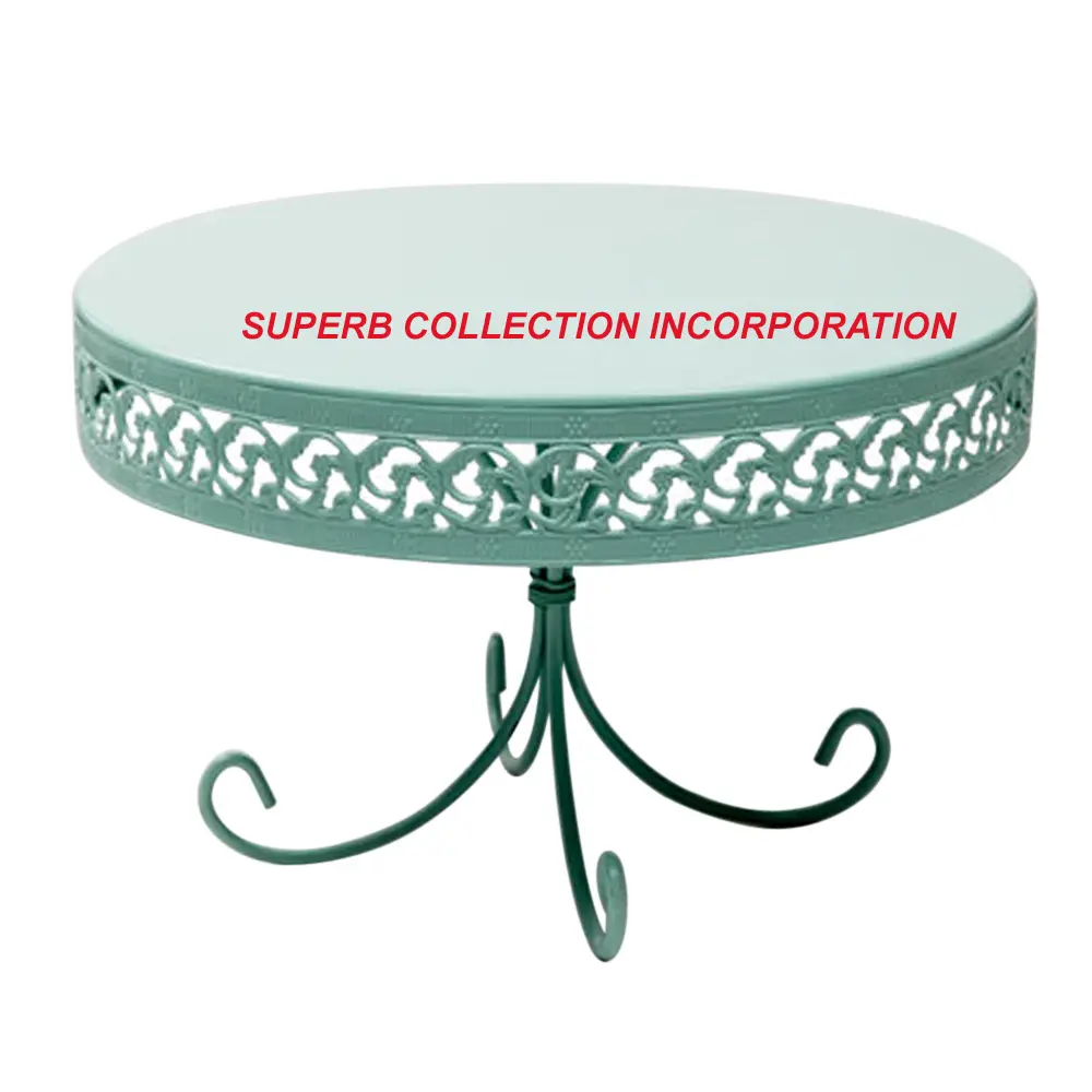 Light Green Glossy Cake Stand buatan tangan buatan India