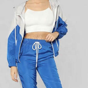 Conjunto cortavientos con cremallera para mujer diseño personalizado conjunto cortavientos de peso ligero conjunto cortavientos de invierno - Product Image 6