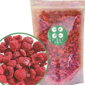 Framboises lyophilisées 1000 g - 100% fruits, sans sucre ajouté, sucrées et croustillantes, sans OGM - Snack et garniture végétaliens - Product Image 1