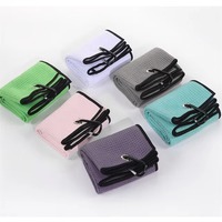 Serviette de golf gaufrée en microfibre douce et durable en polyester, avec logo personnalisé BIRD BLOOM MSW_GT-124, mousqueton, idéale pour le yoga et les hommes