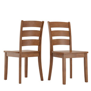 Juego de sillas de comedor de estilo misión de madera maciza creativa de 2 sillas traseras de diseño clásico para cocina, cafetería y uso doméstico - Product Image 2