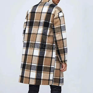 Abrigo Largo Cruzado para Hombre, Mezcla de Lana, Invierno, Abrigo Largo Cruzado Clásico y Formal para Hombre, Invierno - Product Image 3