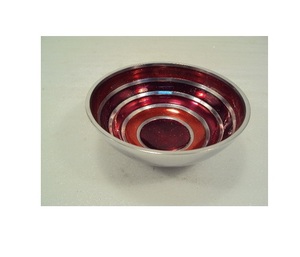 Red Enamel Aluminium Bowl - Product Image 3