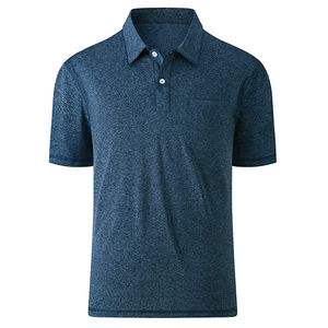 Camisetas de golf informales con solapa de talla grande británicas al por mayor, Polo de hombre bordado de manga corta deportivo con combinación de colores - Product Image 4