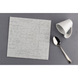 Serviettes en papier imprimées Strauss grises 40x40cm, ultra douces, 600 pièces, B2B - Product Image 2