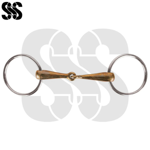 Bridons à anneau lâche de haute qualité pour chevaux, en acier inoxydable, sûrs et durables, équipement d'équitation, support latéral stable, prévient les chutes - Product Image 2