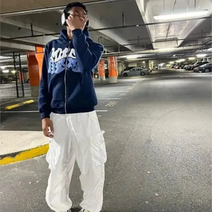 Nueva tendencia Oversized Puff Printing Zipper Hoodie Unisex Personalizar Men Fleece Varsity Zipper Hoodies Jacket - Product Image 2