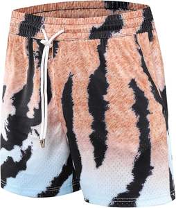 Pantalones cortos de malla de baloncesto deportivos de alta calidad para hombre, pantalones cortos atléticos elegantes con logotipo estampado personalizado - Product Image 1