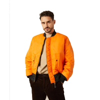 Blouson d'aviateur en polyester réversible OEM Blouson d'aviateur d'hiver surdimensionné fabriqué sur mesure pour hommes