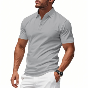 2025 été affaires décontracté polos hommes solide col rabattu séchage rapide sport Polos mâle tirer sur t-shirts hauts Couple vêtements - Product Image 1