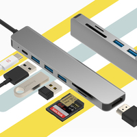 USB 3.0 Hochgeschwindigkeits-USB-C-Hub 7 Anschlüsse in 1 HDMI 4K PD-Schnelllade-Speicher kartenleser adapter Dongle Typ-C-Zubehör OEM
