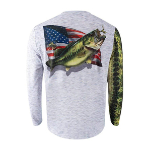 Ropa de pesca sublimación personalizada manga larga tamaño personalizado 100% tela de poliéster o telas personalizadas camisas Tops ropa deportiva - Product Image 5