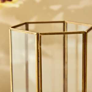 โหลแก้วเชิงเทียนโลหะคุณภาพสูงที่ใส่เทียนแก้วที่ใส่เทียนมีสไตล์โคมไฟสำหรับตกแต่งบ้าน - Product Image 6