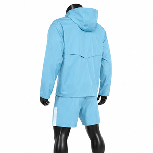<b>Men</b>’s <b>Lightweight</b> Windbreaker <b>Jacket</b> and Shorts Set Hooded Activewear Running Tracksuit - Product Image 5