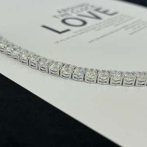 15tcw Oval Lab Grown Diamond Tennis Bracelet in <b>Solid</b> White <b>Gold</b> DEF VVSVS IGI Certified Wedding Elegant Stylish for Women - Product Image 3