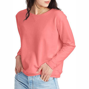 OEM sudaderas de gran tamaño cuello redondo bordado letras sueltas gota hombro manga larga sudaderas con capucha personalizada mujer sudadera de algodón - Product Image 4
