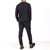 Ensemble de survêtement d'hiver pour hommes - Jogging en molleton polyester/coton à col rond pour l'entraînement sportif