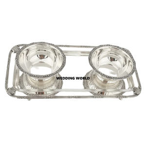 Bol à chocolat carré en métal plaqué nickel, design original, nouveau bol à bonbons, forme personnalisée, nouveau bol à chocolat fantaisie - Product Image 4