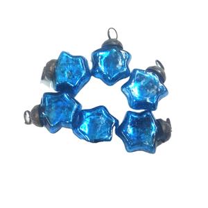 Ensemble de 6 boules de Noël en verre bleu ciel de qualité supérieure, élégantes décorations suspendues pour l'arbre, pour une décoration festive des fêtes |   Ensemble pour fêtes à domicile - Product Image 2