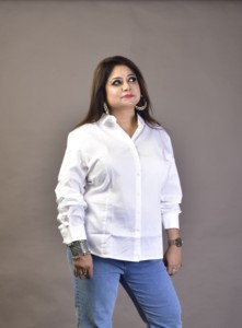 Blusas de Manga Larga para Mujer MyEthnix Suprema, Diseño Formal, Lino/Algodón Satinado, Ecológicas, Otoño, Tallas Grandes - Product Image 3