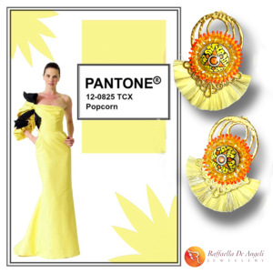 Pendientes de Aro con Cuentas de Latón Amarillo Deruta Hechos a Mano por Artesanos Italianos, Accesorio de Joyería Único y Exclusivo Hecho en Italia - Product Image 2